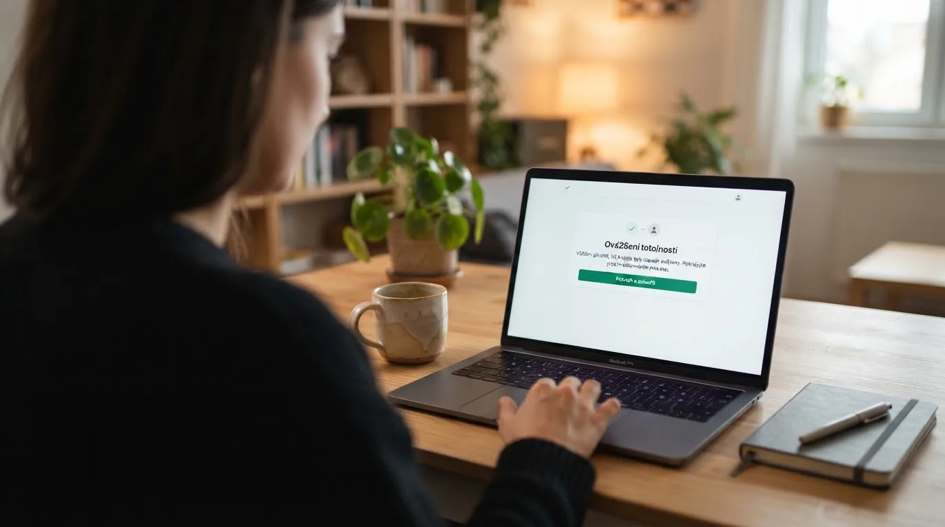 Rozhraní pro ověření totožnosti přes Bank iD na webu českého online casina