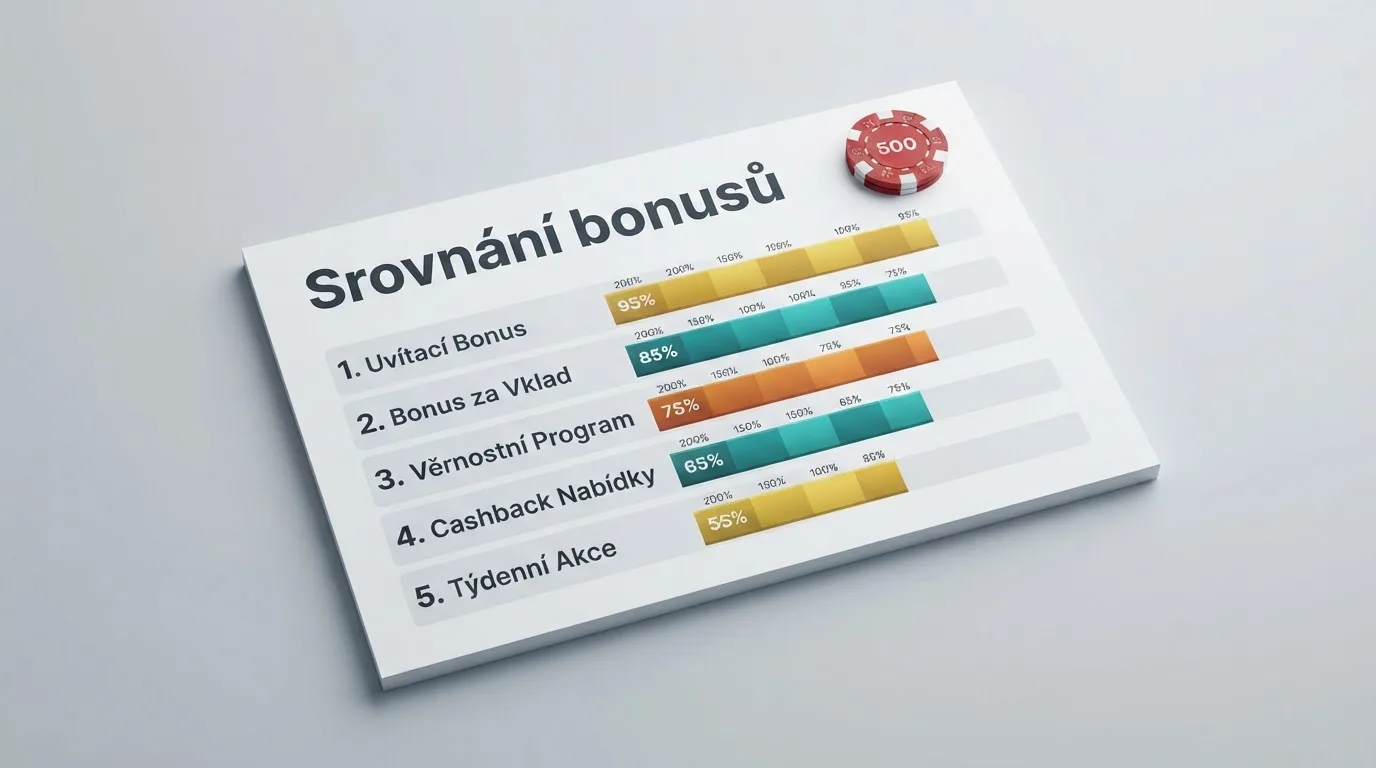 Tabulka s logy deseti operátorů a jejich bonusovými nabídkami vedle sebe